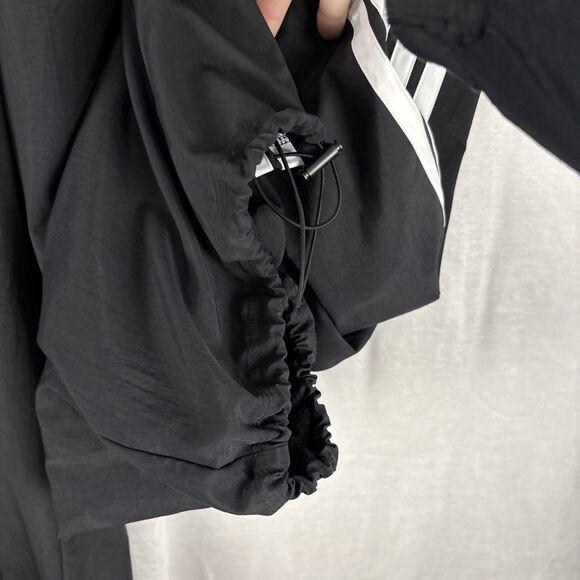 adidas Womens Plus Sz Pants Baggy Wide Leg 2X Size 3-Stripe Trim Woven Track NWT - Picture 3 of 5